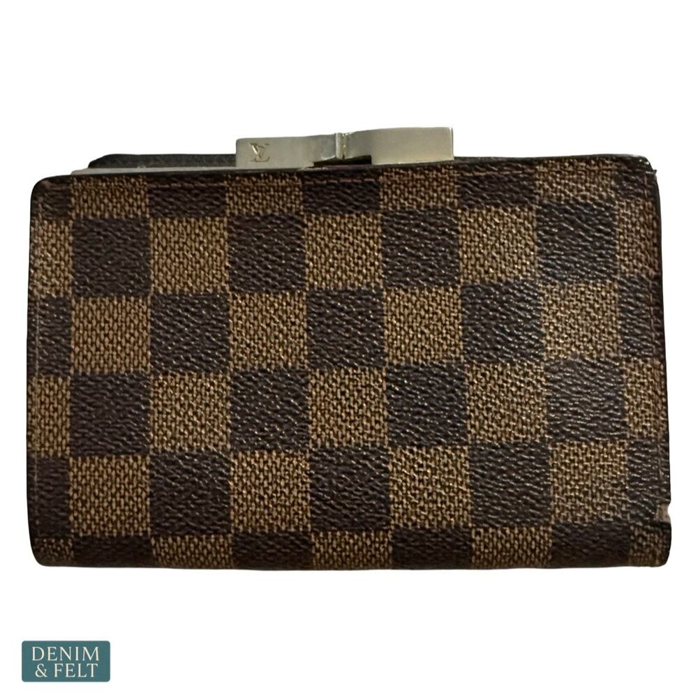 Louis Vuitton Damier Ebene Kisslock Wallet Clutch‎ Vintage Paris Heritage Luxe - Picture 2 of 16